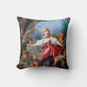 Game of Tag, Fragonard Throw Pillow
