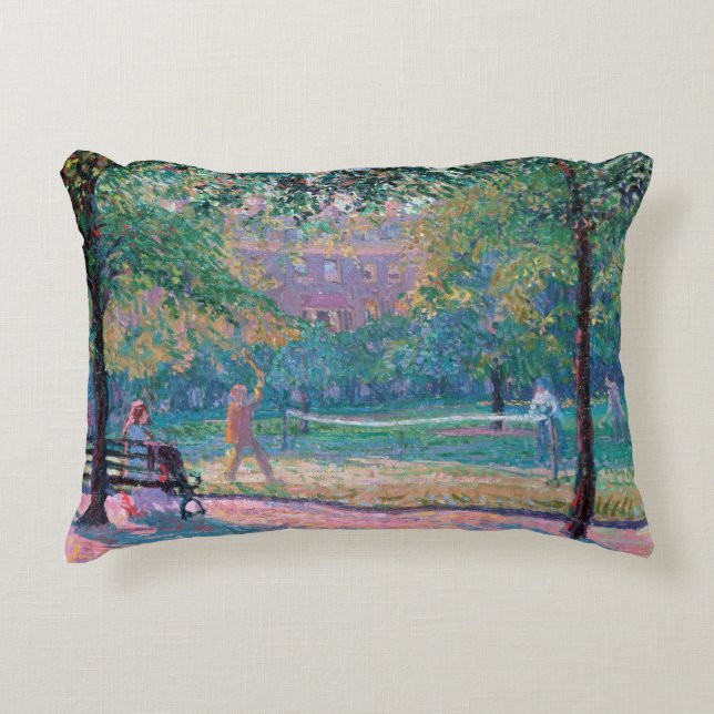 Game of Tennis Decorative Pillow (Front)