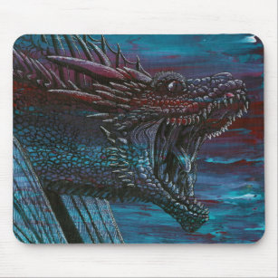 Game of thrones- Fan Art- Dragon-painting Mouse Pad