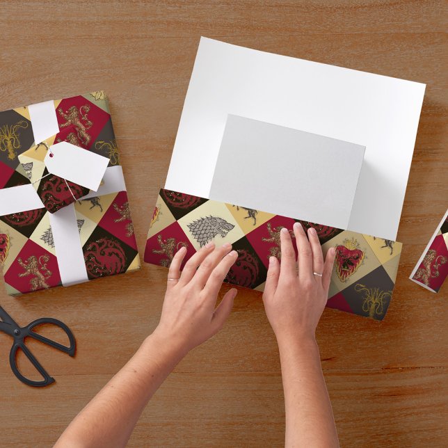 Game of Thrones Sigil Pattern Wrapping Paper Sheets (Creator Uploaded)