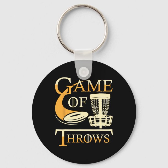 Game Of Throws - Disc Golf Player Flying Disc Golf Keychain (Front)