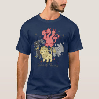 Game Ofhrones Dragon Stag Lion Direwolf House Chib T-Shirt
