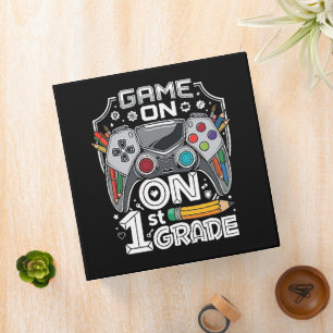 Game On 1st Grade Back to School 3 Ring Binder