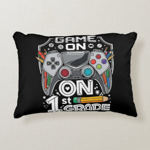 Game On 1st Grade Back to School Accent Pillow