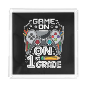 Game On 1st Grade Back to School Acrylic Tray