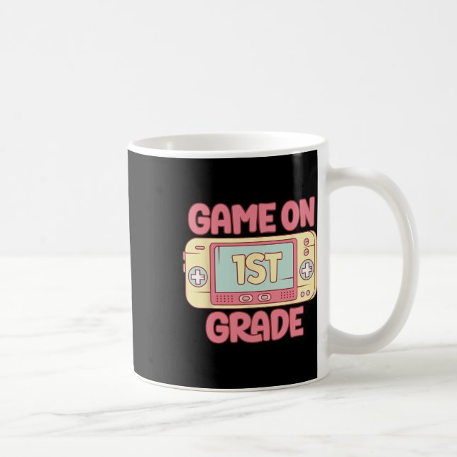 Game On 1st Grade Cool Video Game Ck To School Kid Coffee Mug (Right)