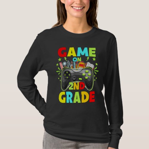 Game On 2nd Grade Back To 2nd Grade Level Unlocked T_Shirt