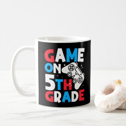 Game On 5th Grade Funny Birthday Boy Gaming Lover Coffee Mug