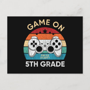 Game On 5th Grade Gamer Back School Student Gift Postcard