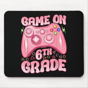 Game On 6th Grade Back To School Video Games Girls Mouse Pad
