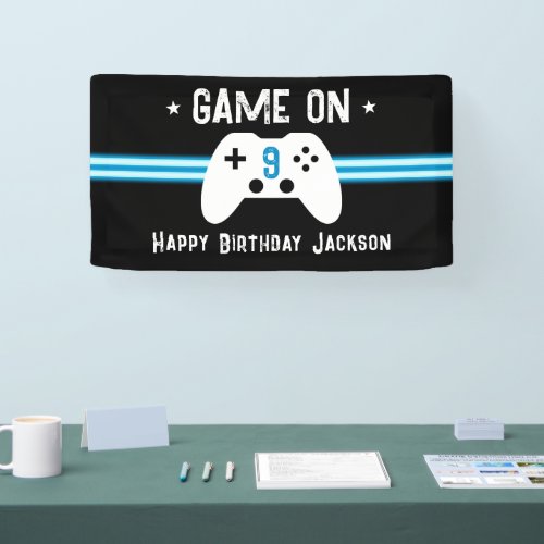 Game On 9th Birthday  Banner