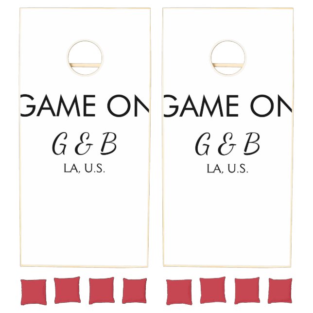 Game on add couple name wedding party place city g (Set)