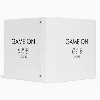 Game on add couple name wedding party place city g 3 ring binder