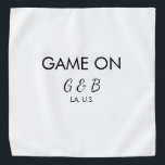 Game on add couple name wedding party place city g bandana<br><div class="desc">design</div>