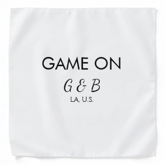 Game on add couple name wedding party place city g bandana