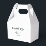 Game on add couple name wedding party place city g favor boxes<br><div class="desc">design</div>