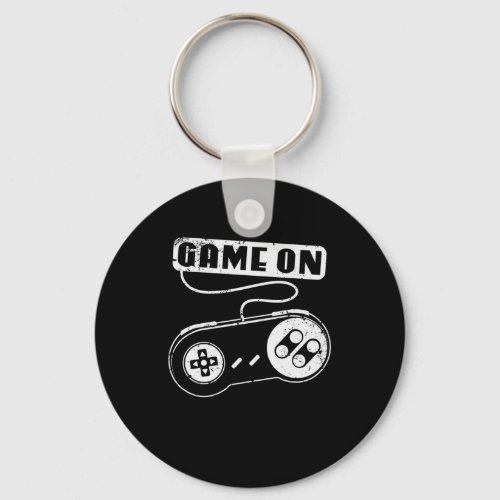 Game On alter Controller Videospiele Keychain