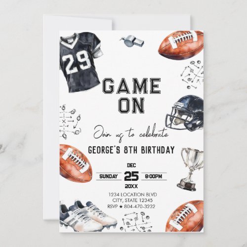Game On American Football Birthday 