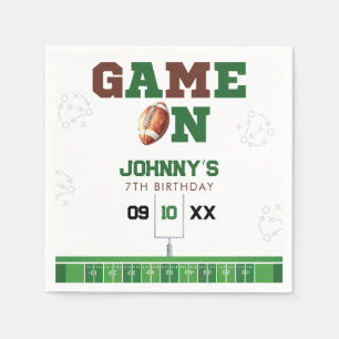 Game On American Football Birthday Napkins