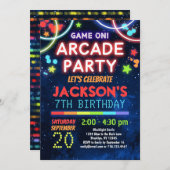 Game On Arcade Party Birthday Invitation (Front/Back)