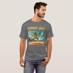 Game On Basketball Frog men gray T-shirt