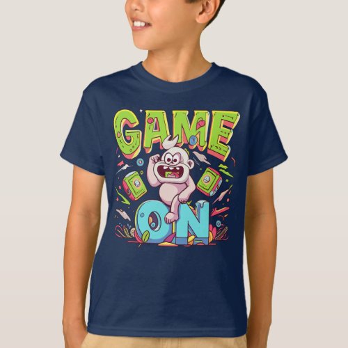 Game On Big Foot Funny Gaming T_Shirt