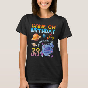 Game On Birthday Gamer Boy Has Just Reached Level T-Shirt