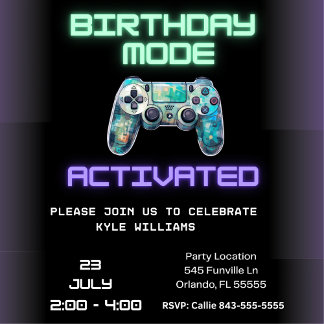 Game On: Birthday Mode Activated! Level Invitation