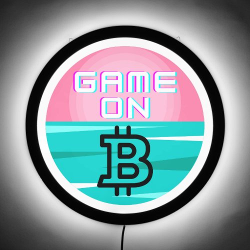 game on Bitcoin wall art trading room