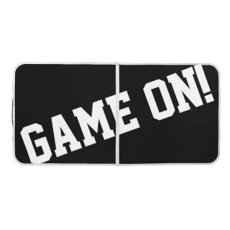 Game On! Black & White Tailgate Pong Table