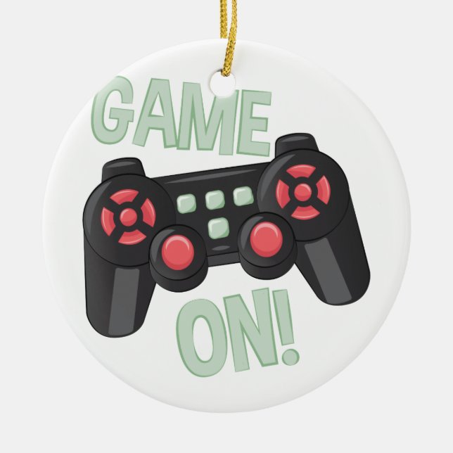 Game On Ceramic Ornament (Front)