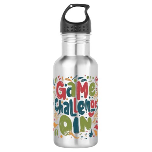 Game On Challenge On Coffee Mug Stainless Steel Water Bottle