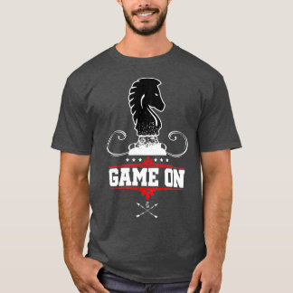 Game On Checker Game Knight Piece Cool Chess T-Shirt
