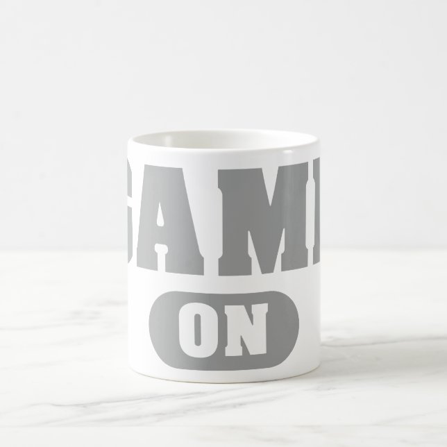 Game on coffee mug (Center)