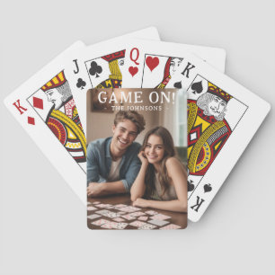 Game On Couples Custom Personalized Photo Poker Cards