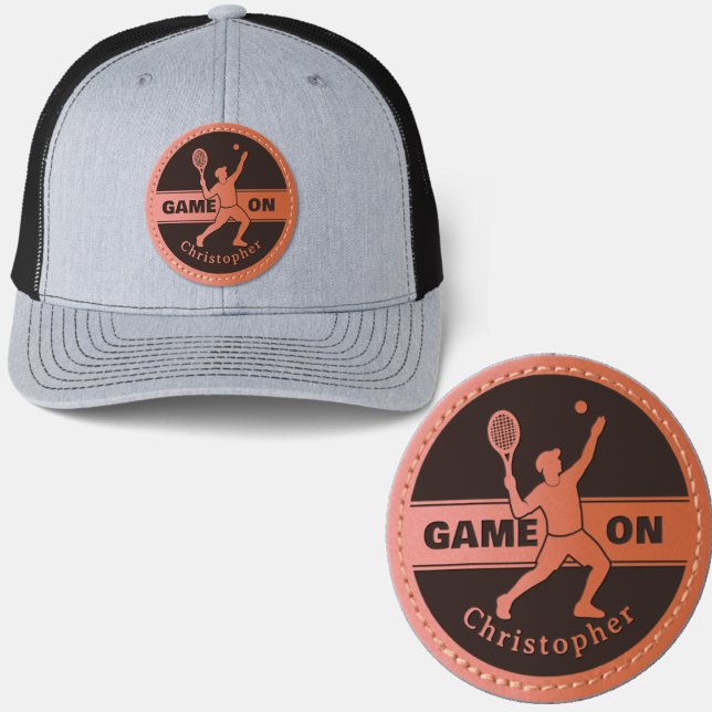 Game On Custom Tennis Player Leather Patch Hat (Creator Uploaded)