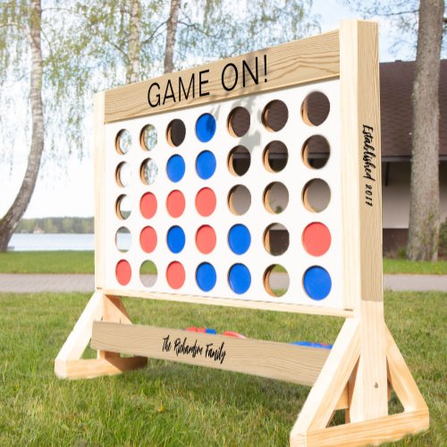 Game On Family Name Date Established Wood Custom  Fast Four