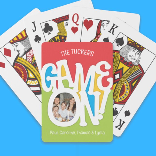 Game ON! Family Photo Cute & Colorful Poker Cards (Creator Uploaded)