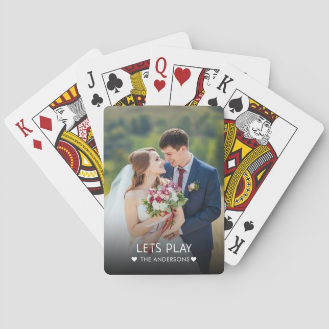 Game On Family Photo Playing Cards (Back)