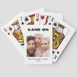Game On Family Photo Playing Cards