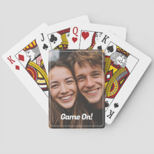 Game On Family Photo Poker Cards