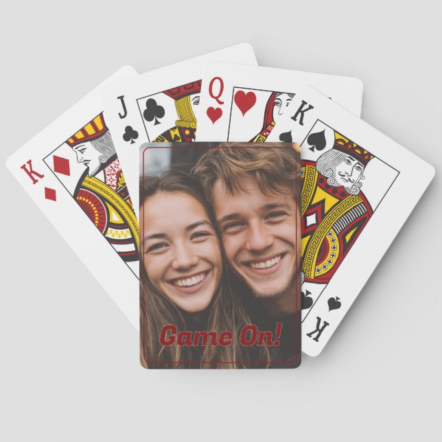 Game On Family Photo Poker Cards (Back)