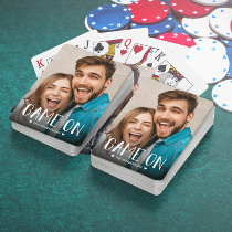 Game On Family Photo Poker Cards