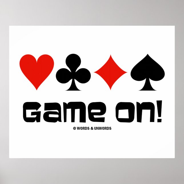 Game On! (Four Card Suits) Poster (Front)