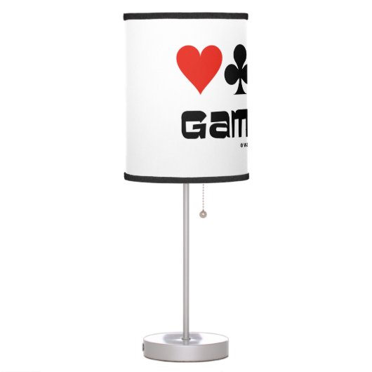 Game On! (Four Card Suits) Table Lamp (Left)
