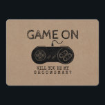 Game On - Funny Gamer Groomsman or Best Man Invitation<br><div class="desc">Chalkboard funny proposal cards.</div>