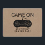 Game On - Funny Gamer Groomsman or Best Man Invitation<br><div class="desc">Chalkboard funny proposal cards.</div>