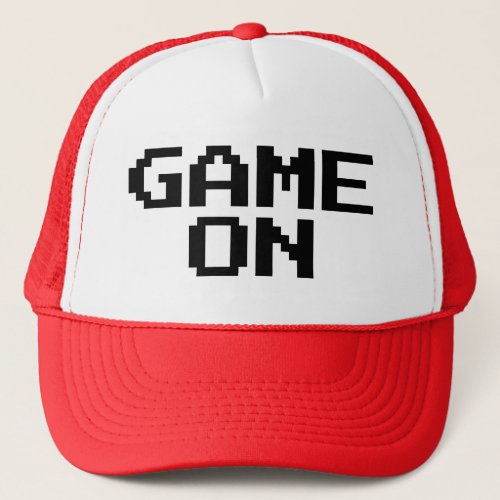 Game On funny trucker hat for gamers