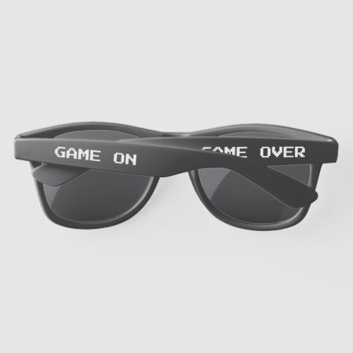 Game On Game Over funny pixel text Sunglasses