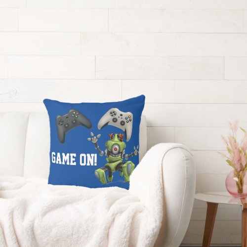 Game On Gamer Throw Pillow
